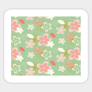 butterflies and flowers Sticker